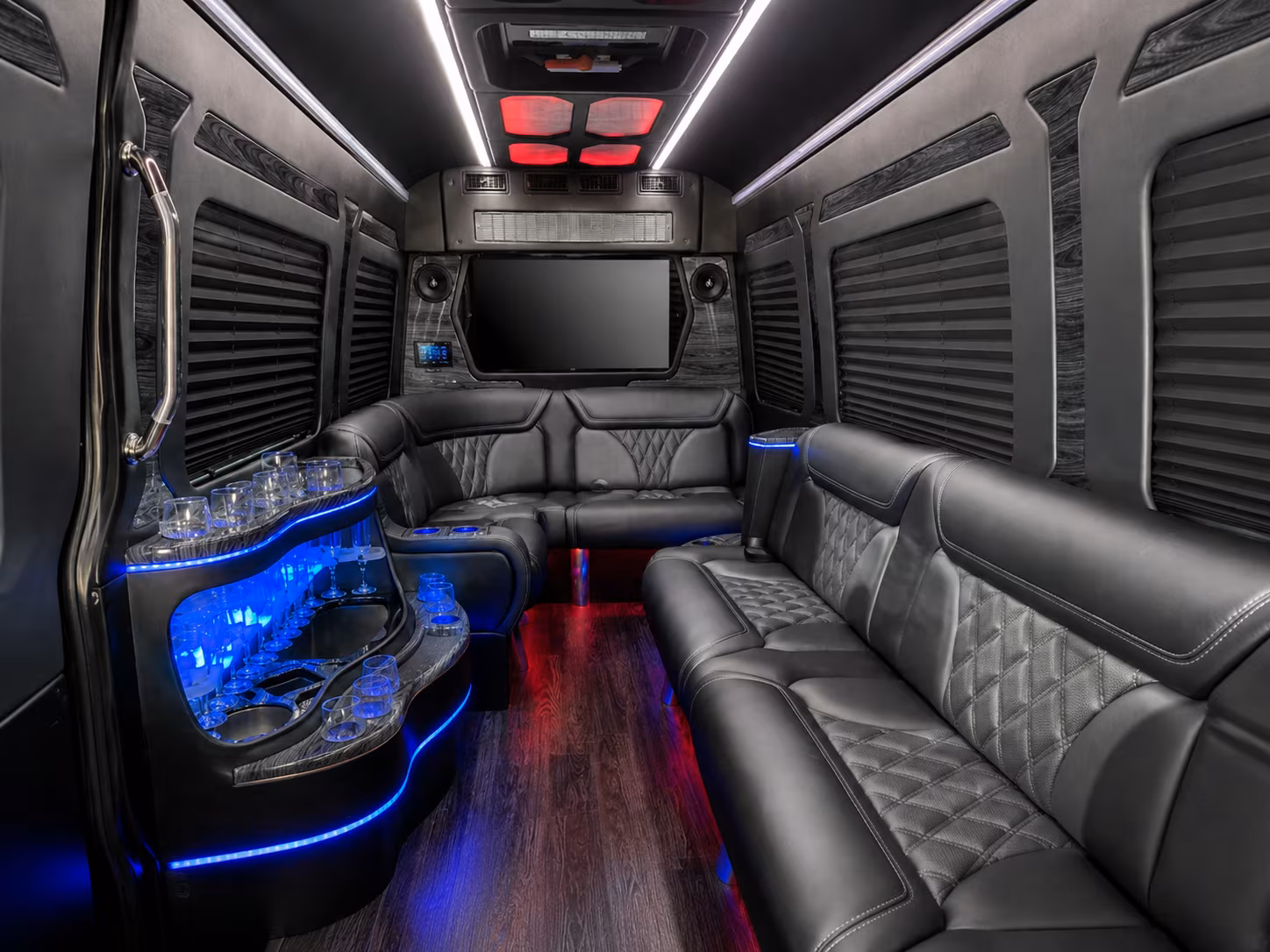 hoboken 40 passenger party bus interior